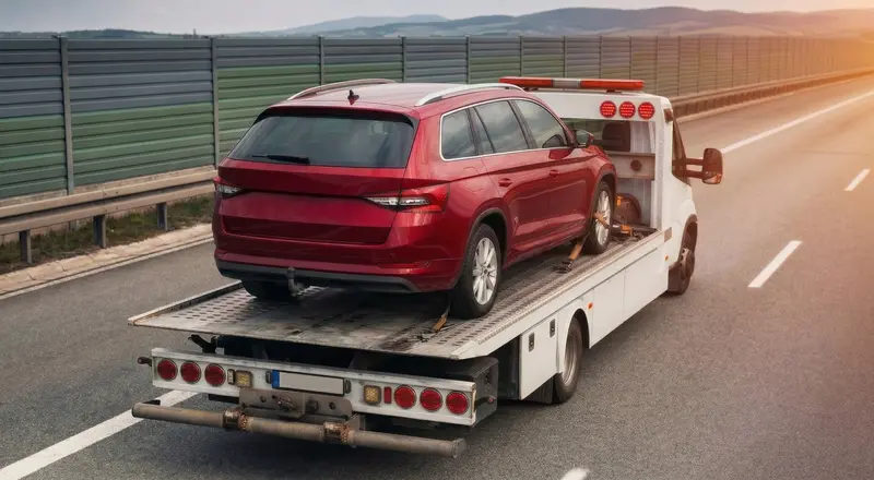 Guincho para carros em Palmas – carro sendo carregado em plataforma